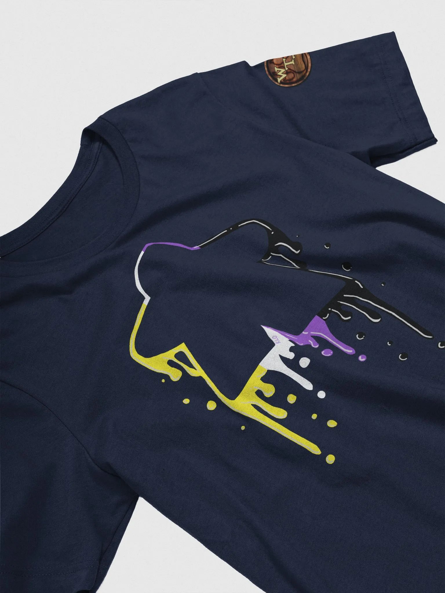 Drippy Non-Binary Pride Meeple T-Shirt product image (3)