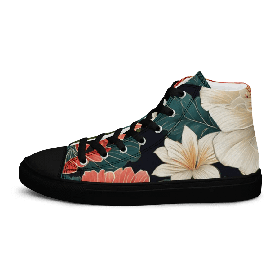 Women's Floral Harmony High Top Canvas Shoes product image (9)