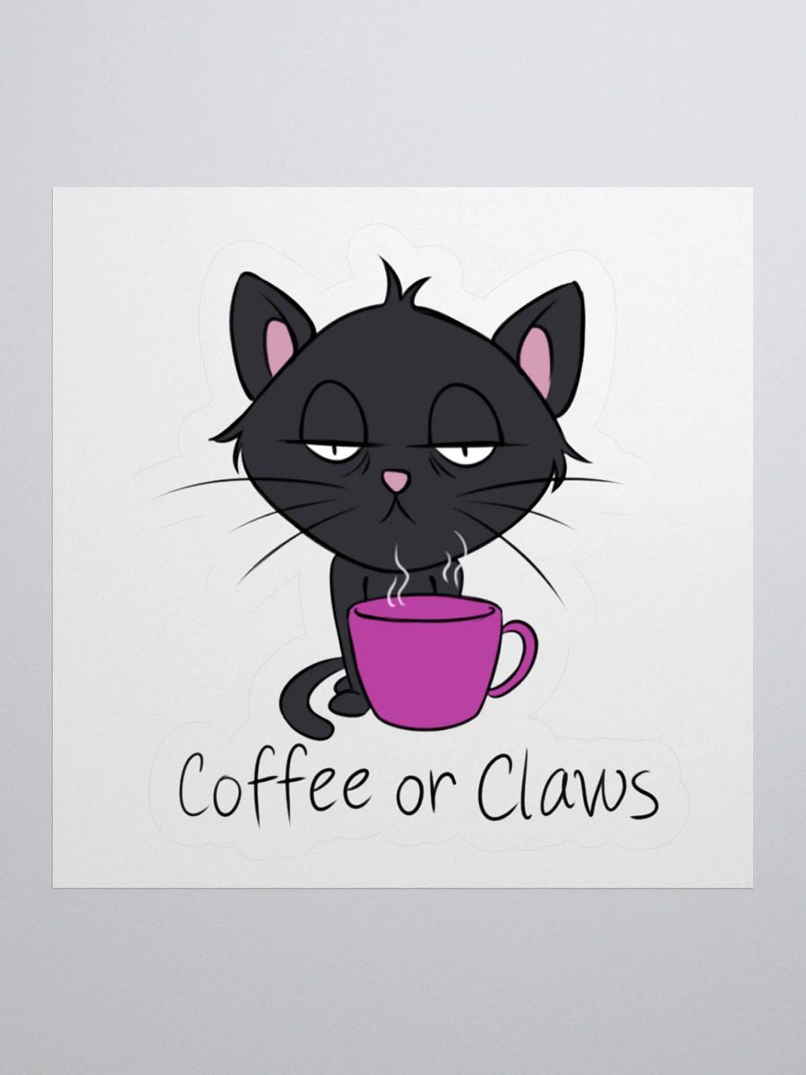 Coffee or Claws Warning Label (sticker) product image (1)