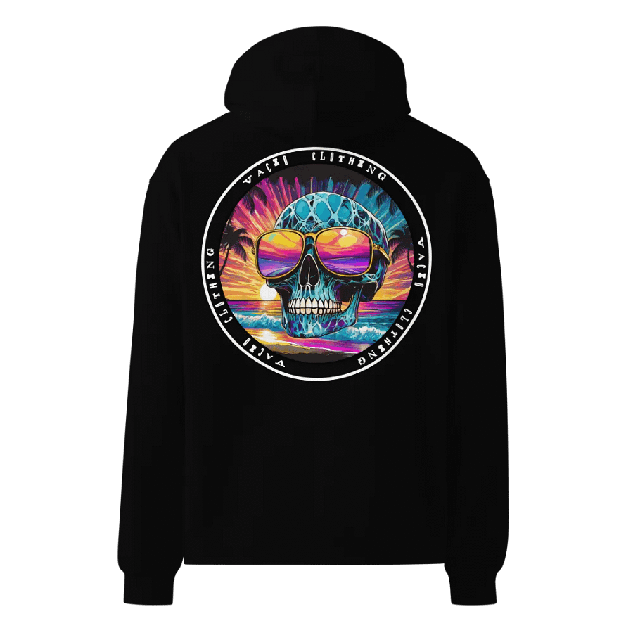 VACIO Sunset Skull Premium Relaxed Fit Hoodie product image (1)