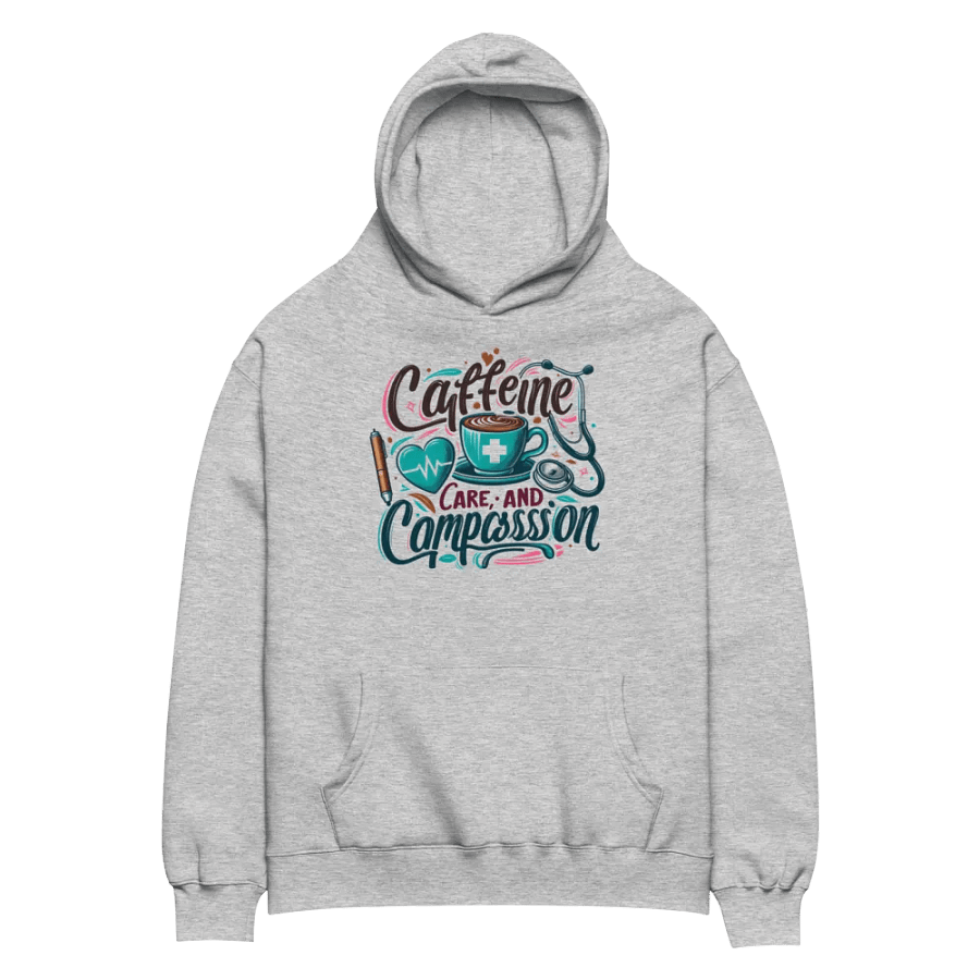 Caffeine, care, and compassion hoodie product image (2)