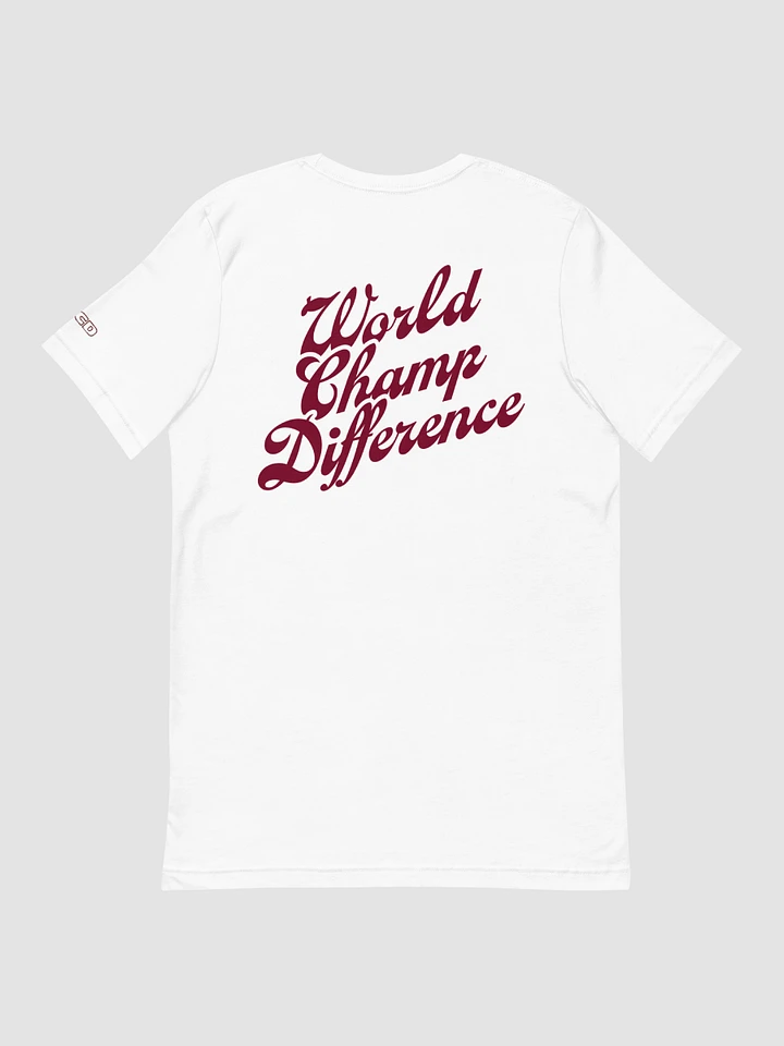 WolfeyVGC World Champ Cursive White Shirt - Maroon product image (1)