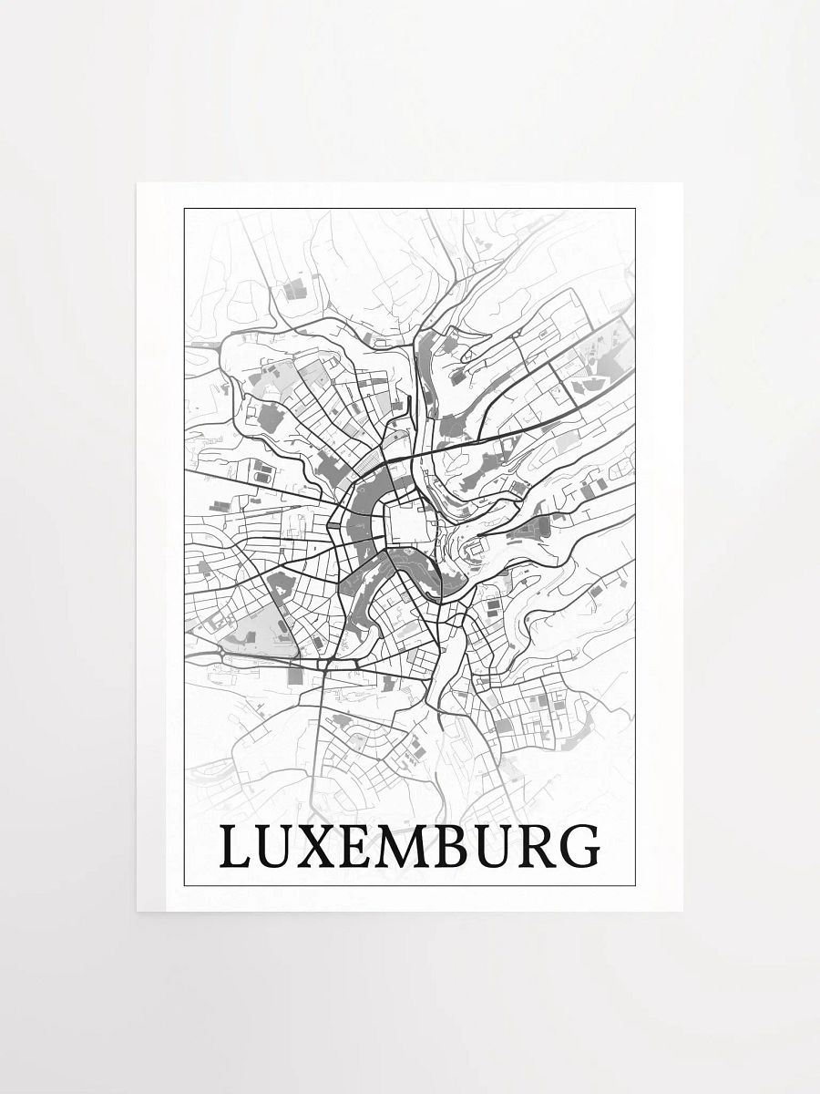 Luxemburg, Luxemburg, city map print product image (2)