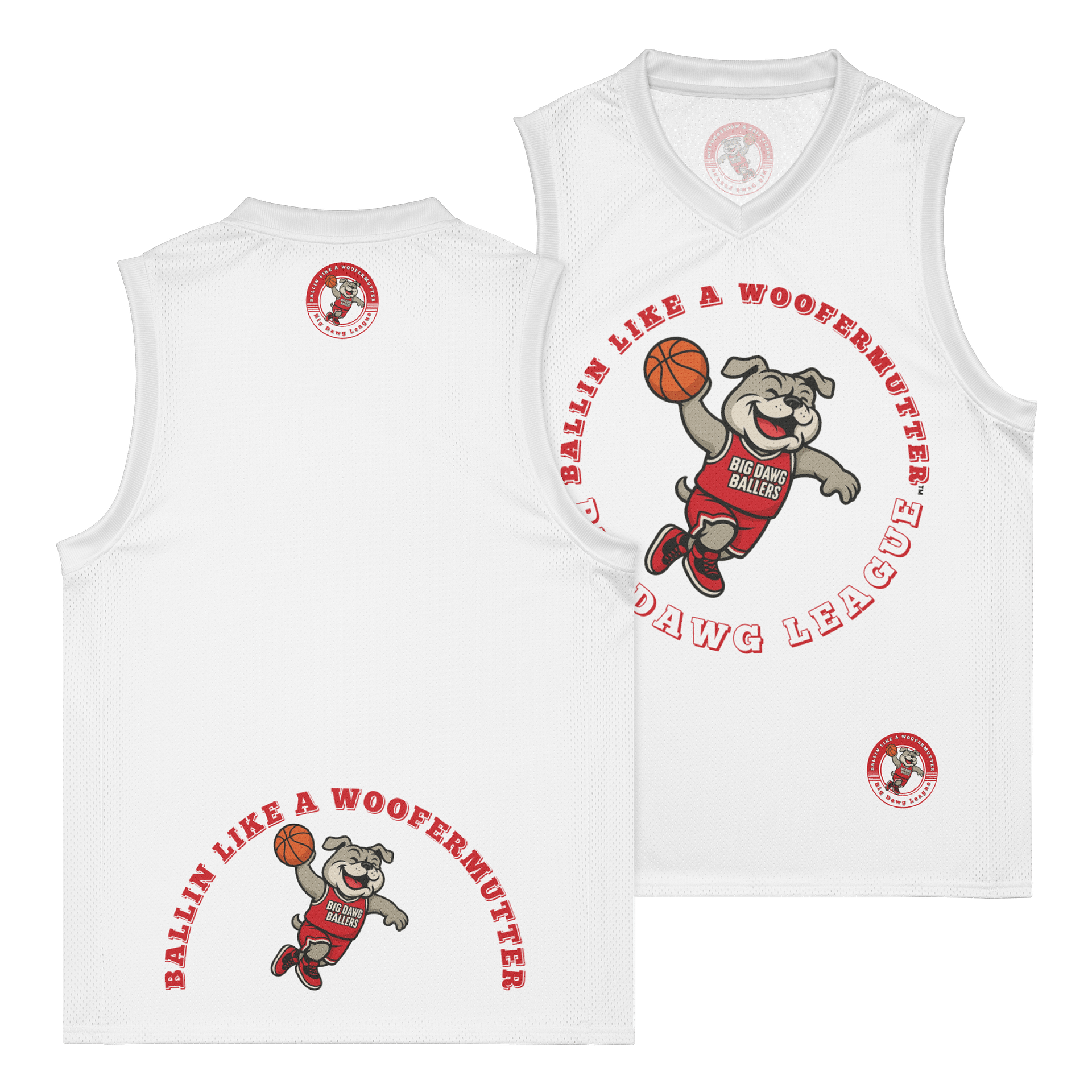 Bulldog Ballin Like A WooferMutter™ Premium Basketball Jersey product image (1)