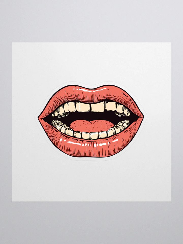 Open Mouth 80's Design Style sticker product image (1)