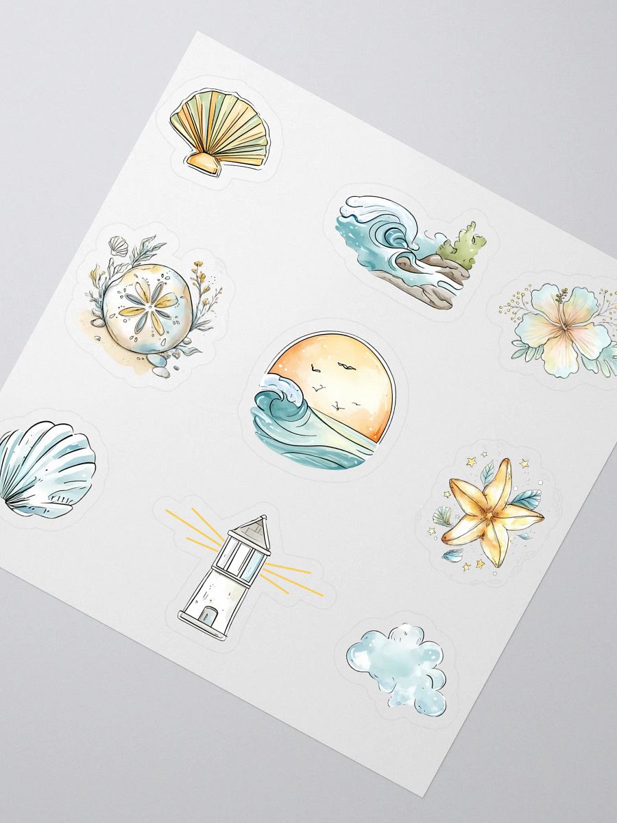 Coastal Dreams – Watercolor Summer Sticker Set product image (2)