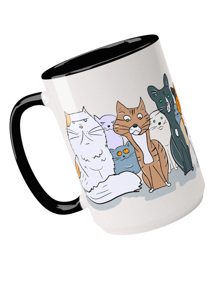 Colorful Cat Squad Mug – 15oz product image (1)