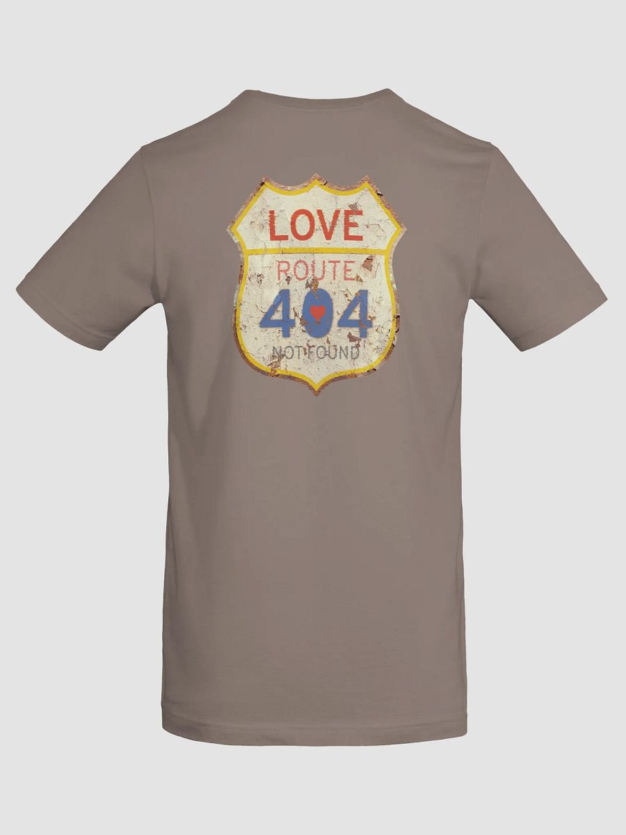 Love Route 404 Supersoft T-Shirt (Back Print), Short Sleeve Tee, Quirky Graphic Tee, Casual Wear, Gift for Him product image (1)