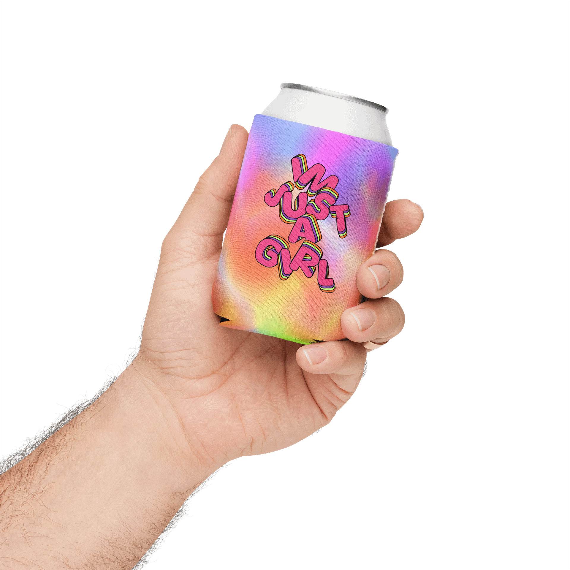 "I'm just a girl" Tie-Dye Coozie product image (4)
