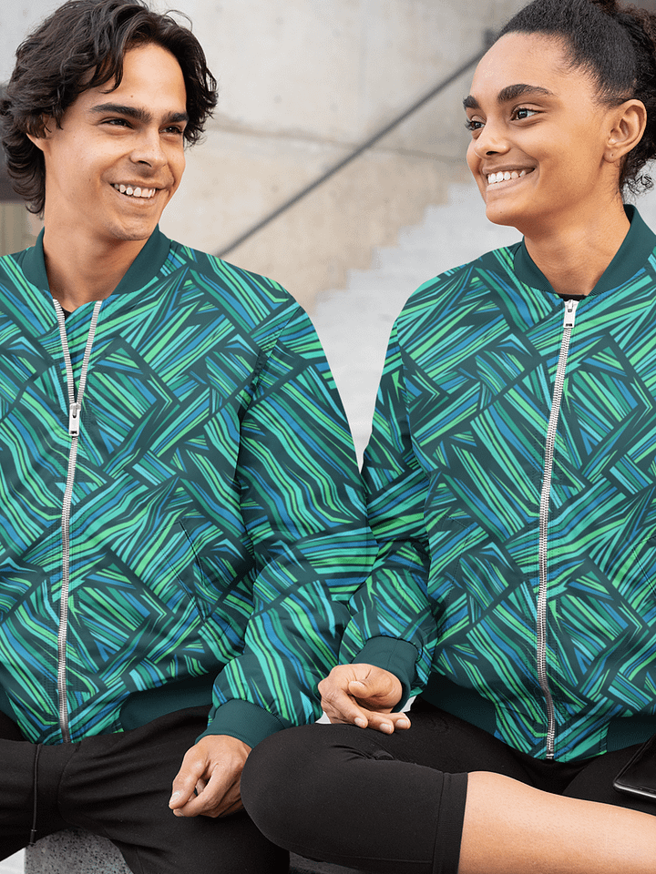 Aqua Angles | Unisex Bomber Jacket product image (1)