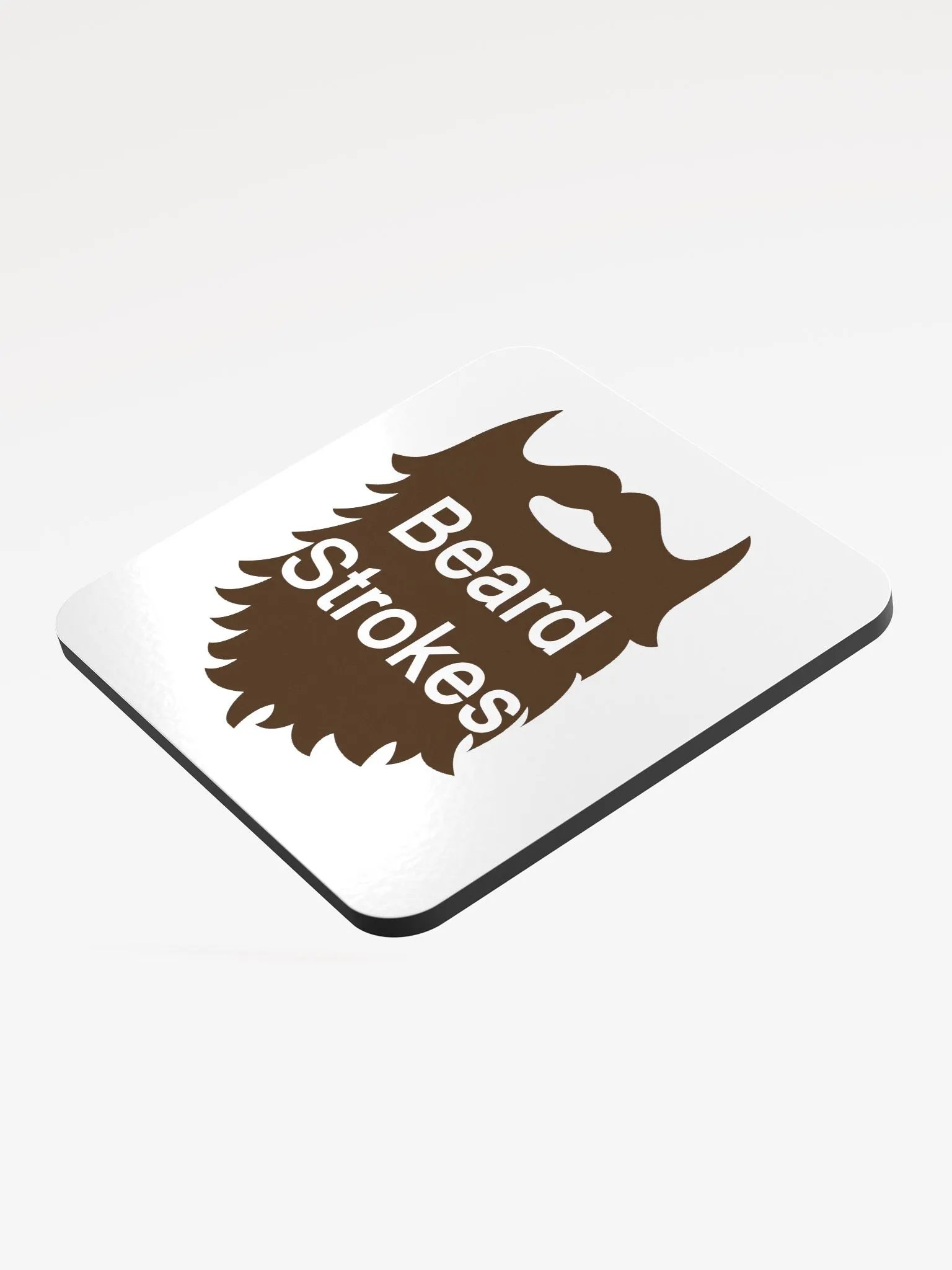 Beard Strokes Coaster (White) product image (3)