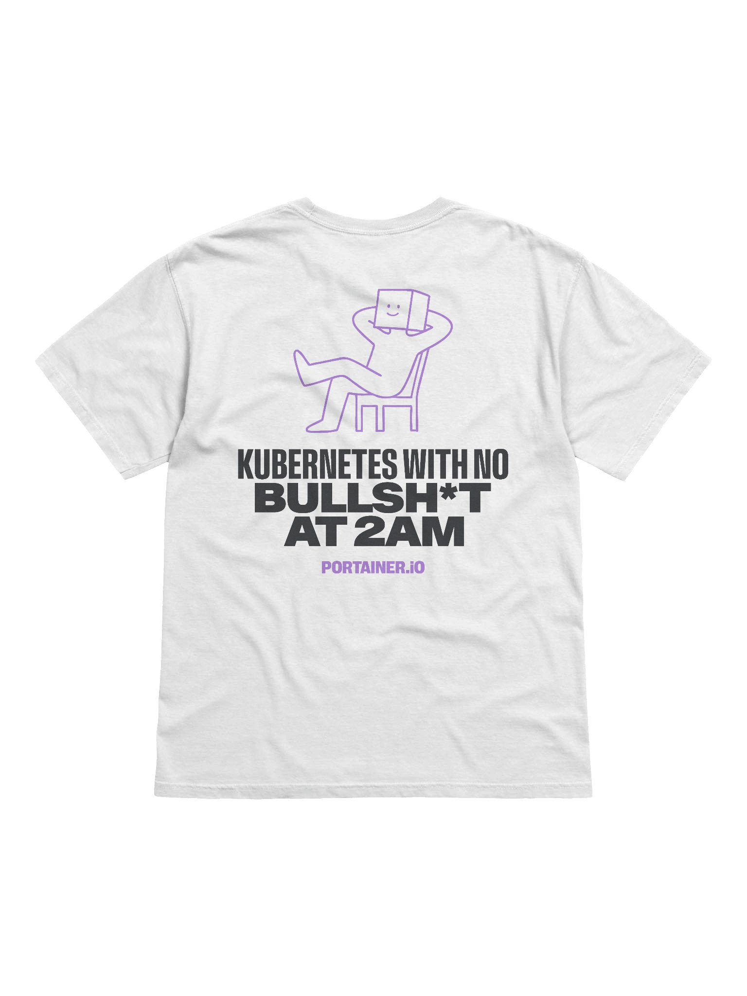 Portainer Tshirt - Kube with no BS - White product image (2)