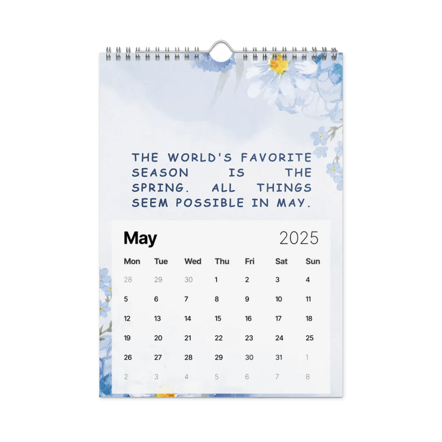 FLORAL INSPIRATIONAL QUOTES WALL CALENDAR 2025 product image (10)