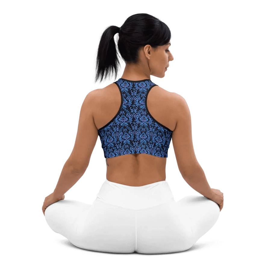 Navy All-Over Print Sports Bra product image (9)