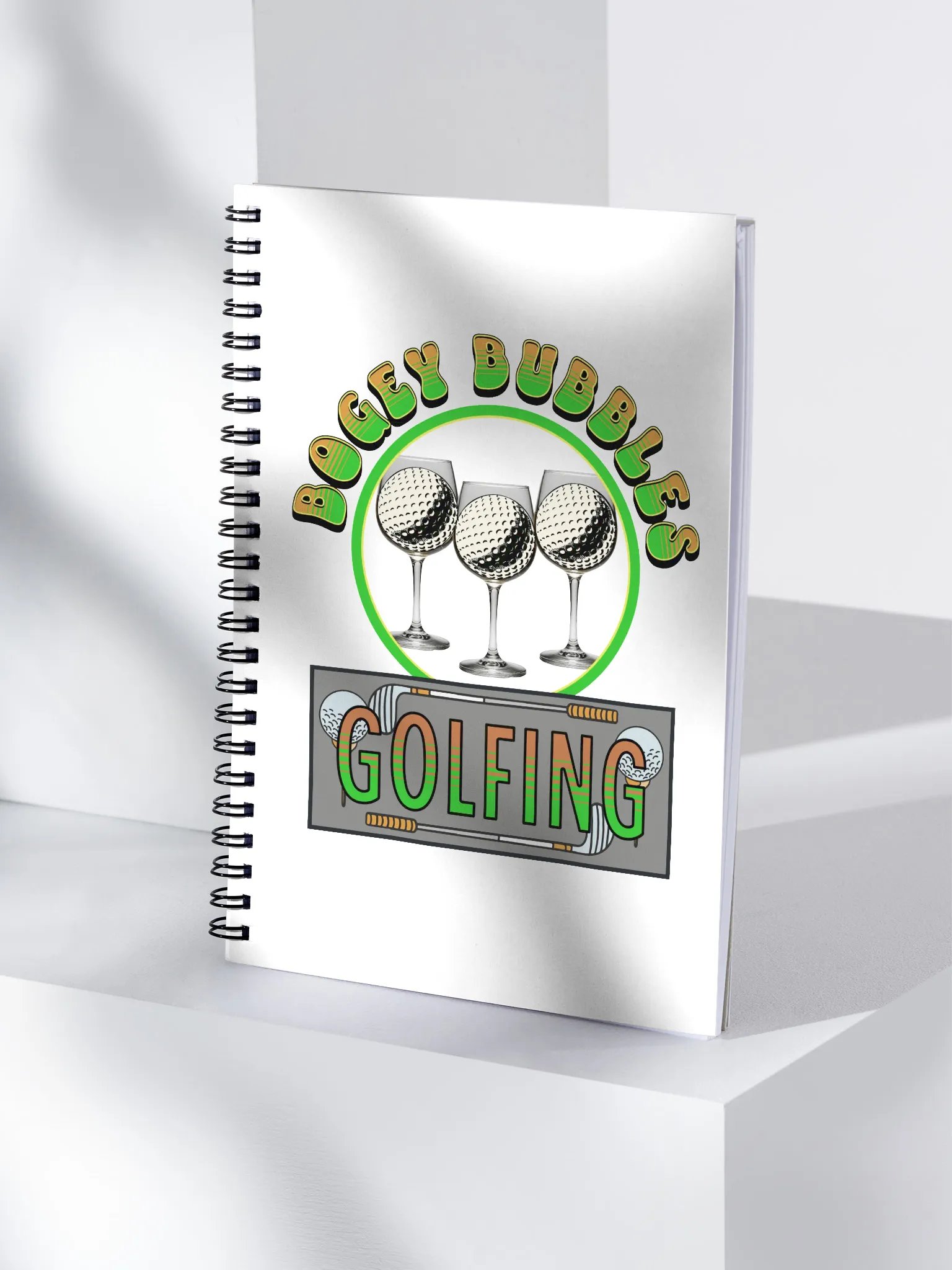 Bogey Bubbles Golfing Spiral Notebook product image (1)
