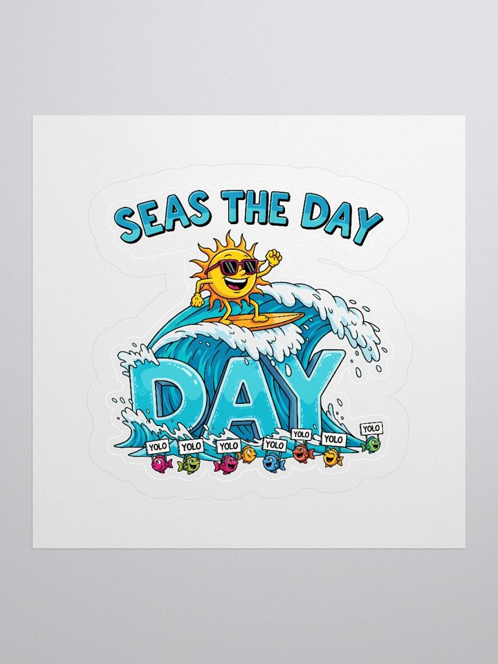 Surfing Sun Kiss Cut Stickers product image (1)