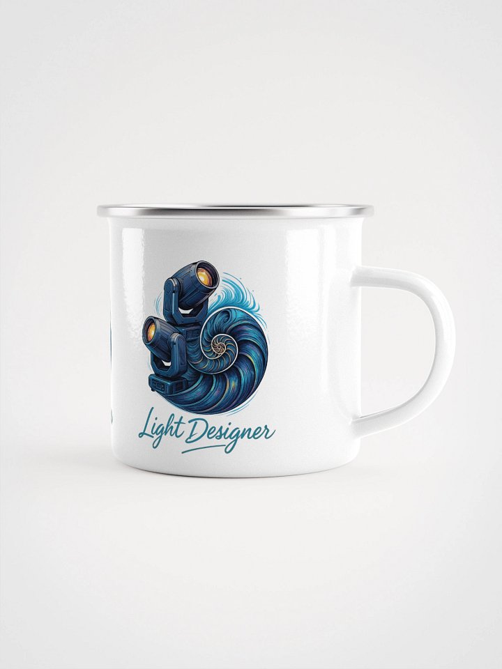 Theatrically Jerry: "LD Nautilus" Light Designer Enamel Mug product image (1)