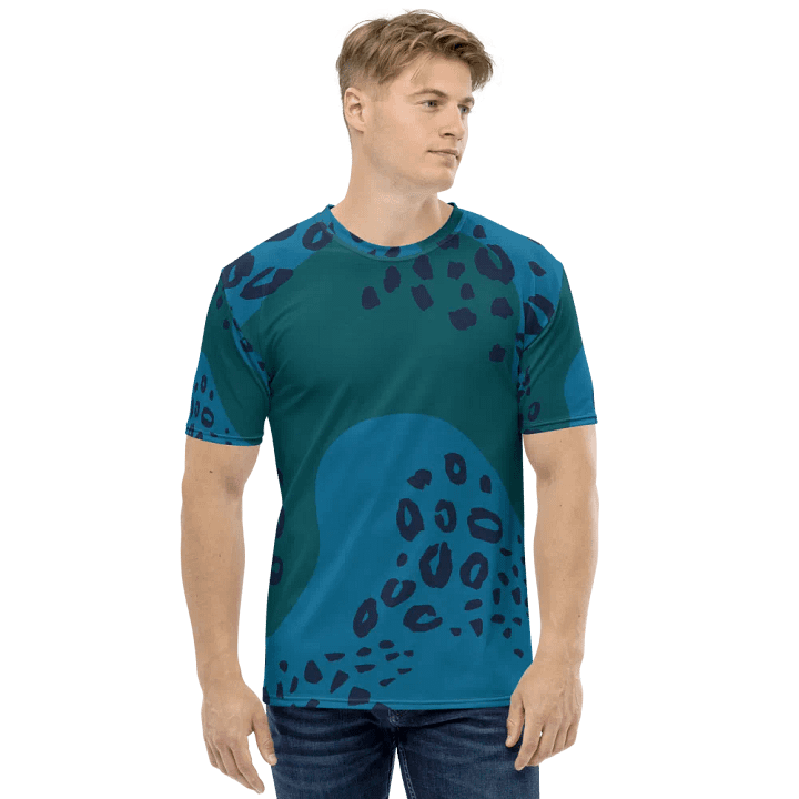 Wild Teal Leopard All-Over Tee product image (2)