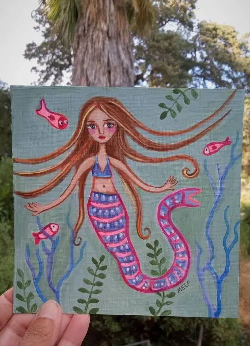 ORIGINAL ART: Mermaid and Fishes product image (1)