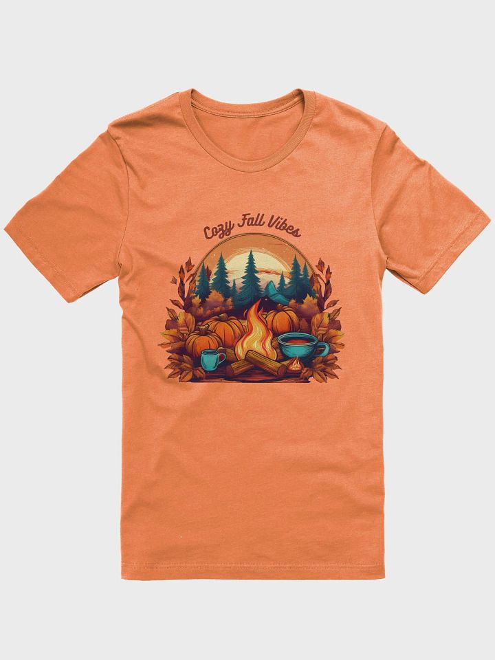 Cozy Fall Vibes Pumpkin Campfire Coffee T Shirt product image (1)