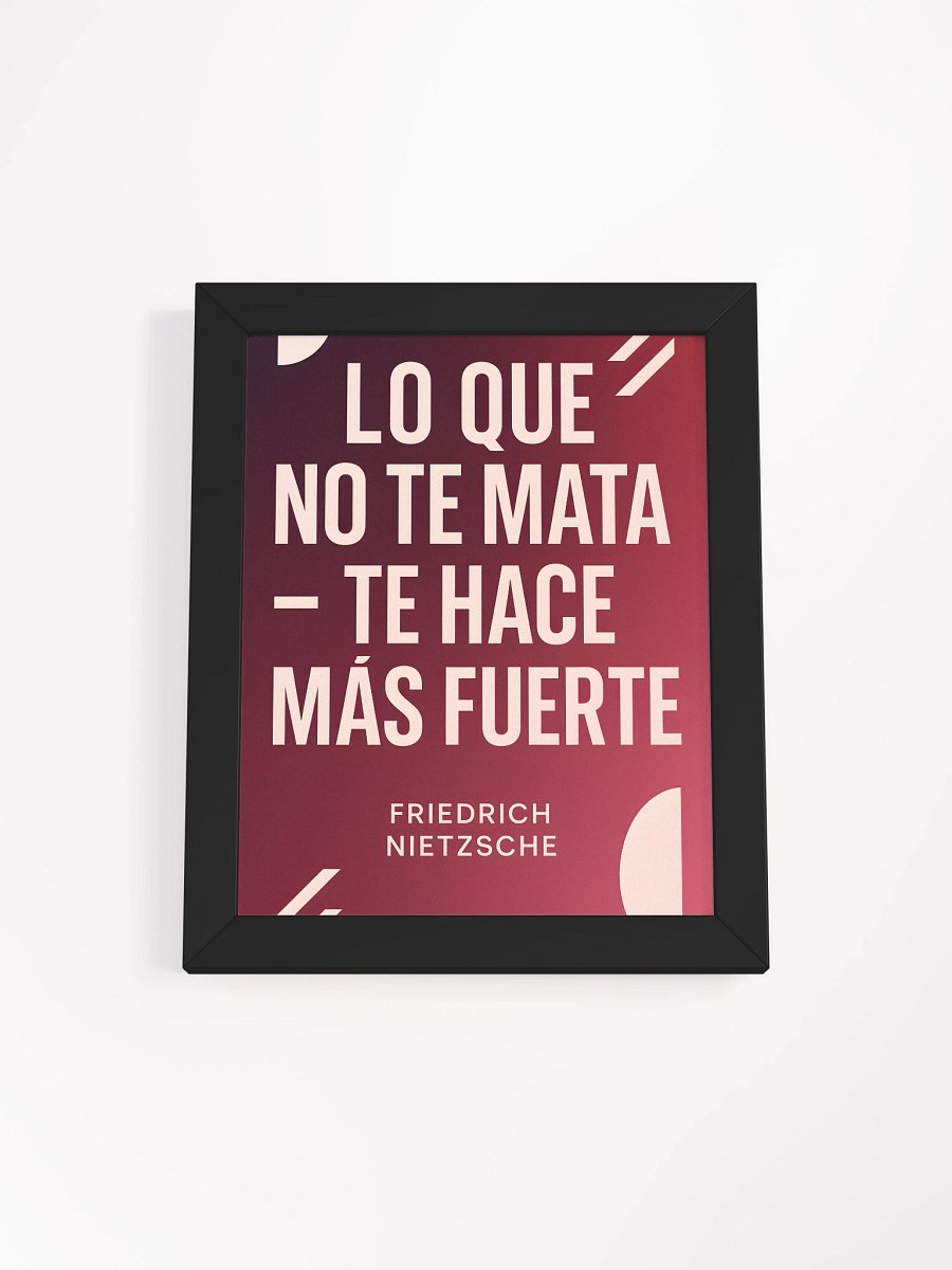 Póster de fortaleza moderno con cita viral de Nietzsche en español product image (1)