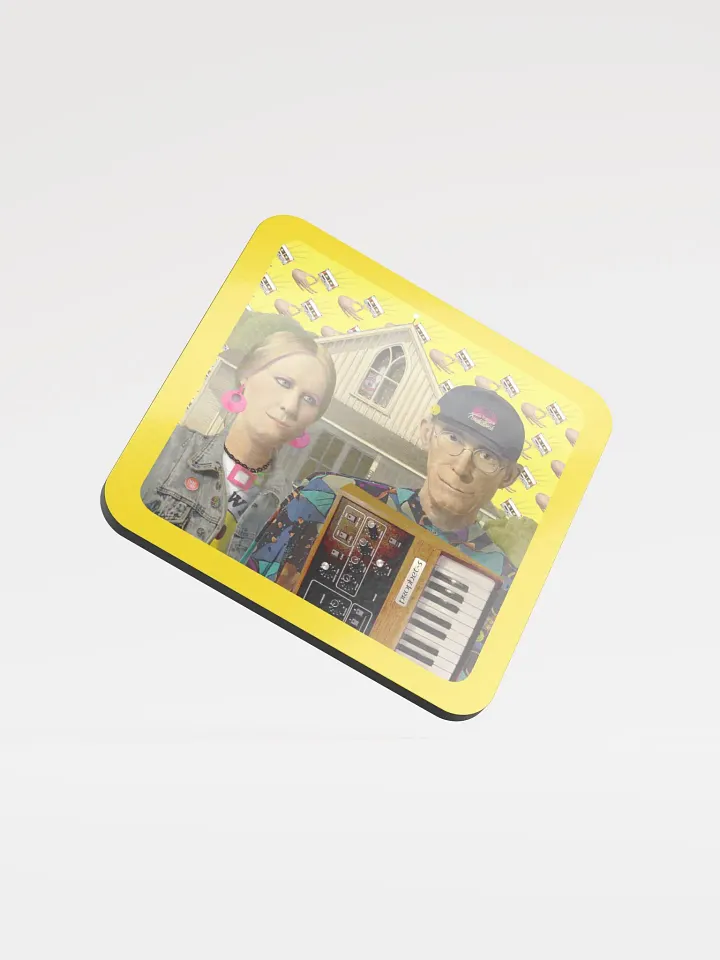 American Prophet by Frank Fonik, Techno EDM Glossed Cork Coaster product image (1)