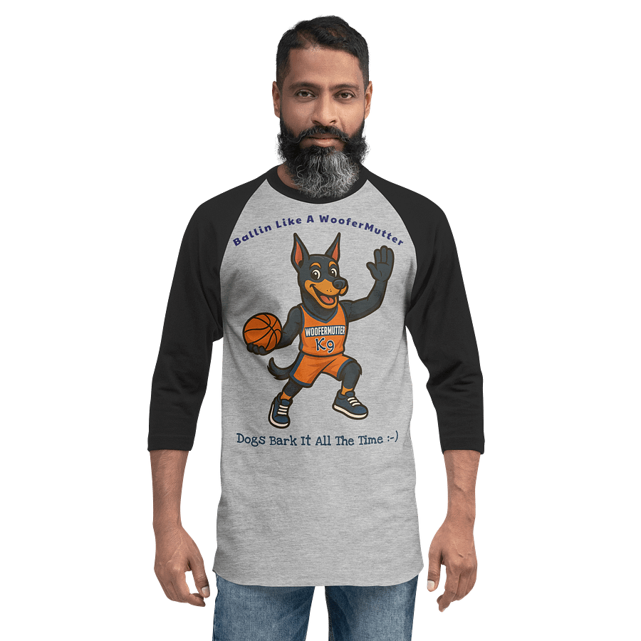 Doberman Pinscher Unisex 3/4 Sleeve Raglan Shirt product image (2)