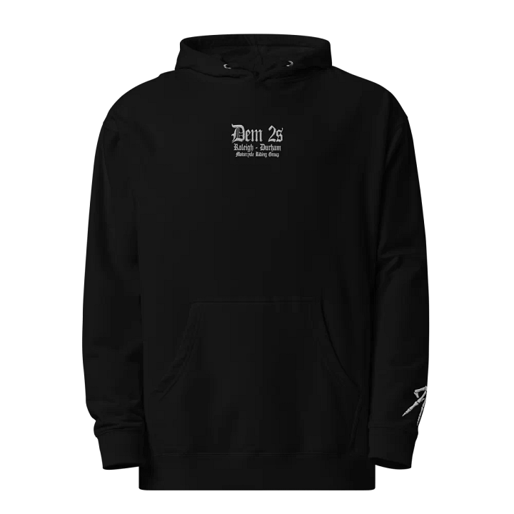 DEM 2s | GOTH HOODIE | FRONT + SLEEVE EMBROIDER product image (2)