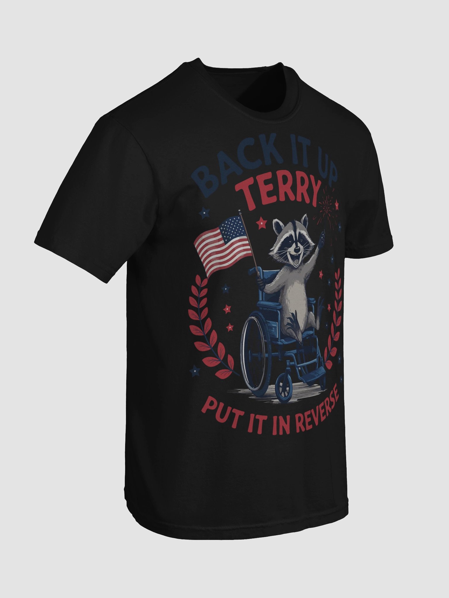 Patriotic Raccoon Wheelchair Tee product image (34)