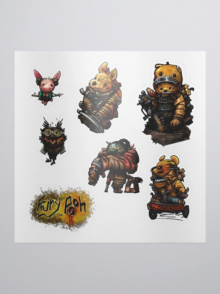 Fury the Pooh sticker sheet product image (1)