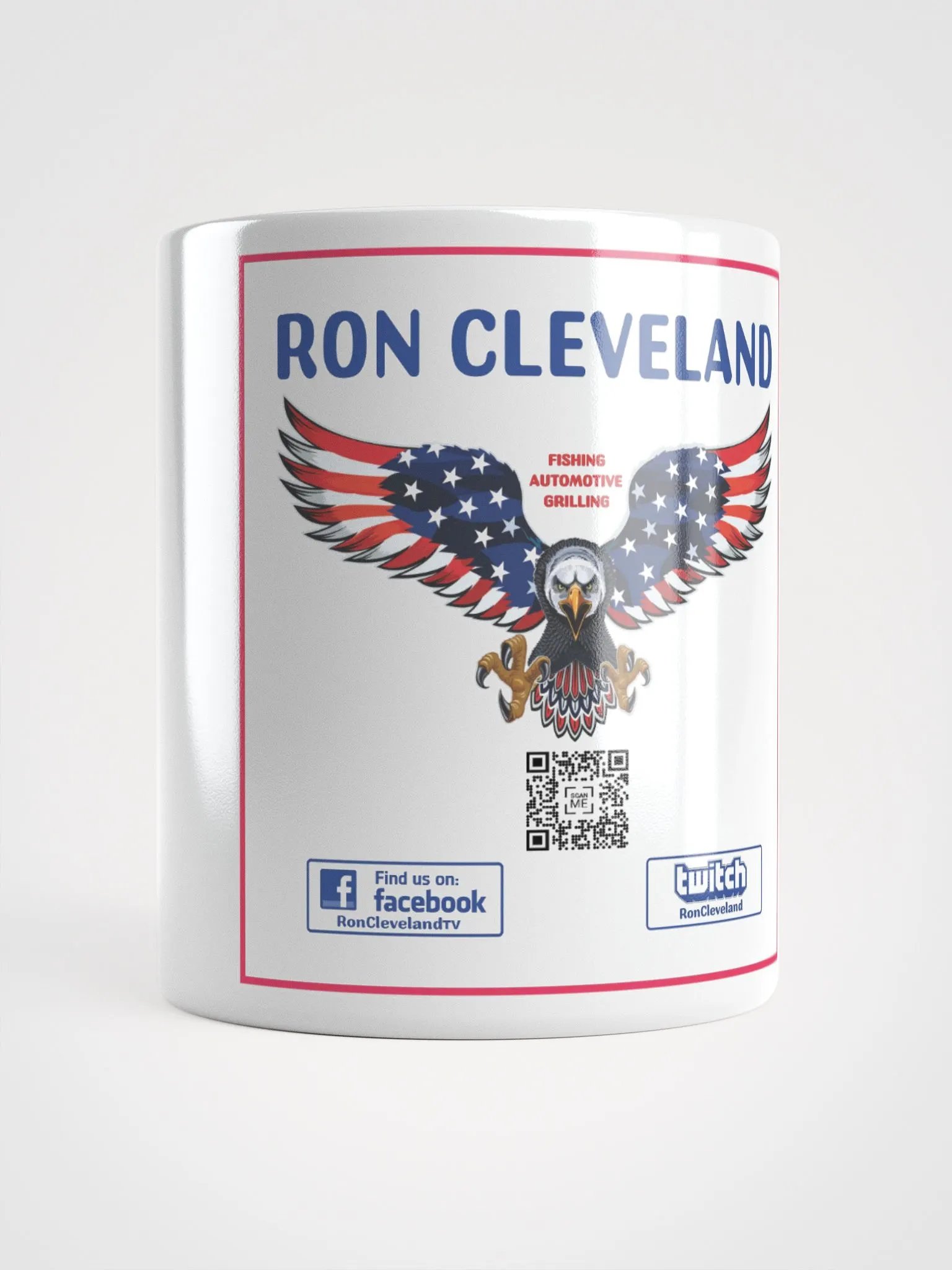 Patriotic Eagle White Glossy Mug product image (5)