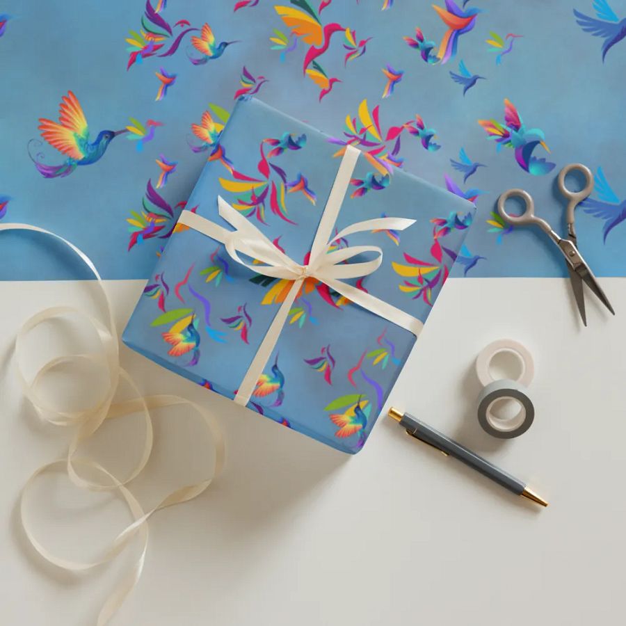 humming bird Wrapping Paper Set for thoughful birthday and occasion gifts product image (12)