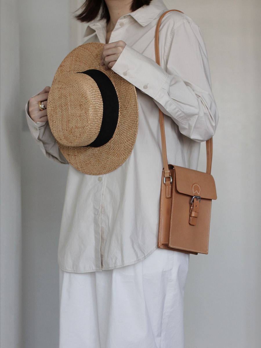 Vegetable Tanned Leather Classic Satchel – Honey product image (6)