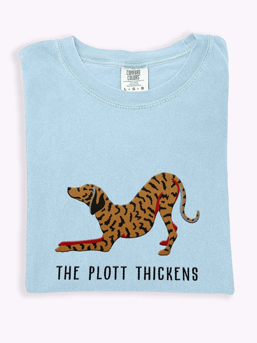 The Plott Thickens T-Shirt(Embroidered) of a Plott Hound product image (1)