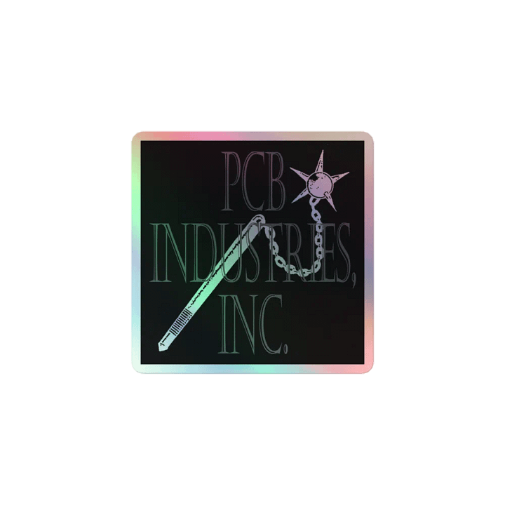 pcb industries holographic sticker (dark) product image (1)