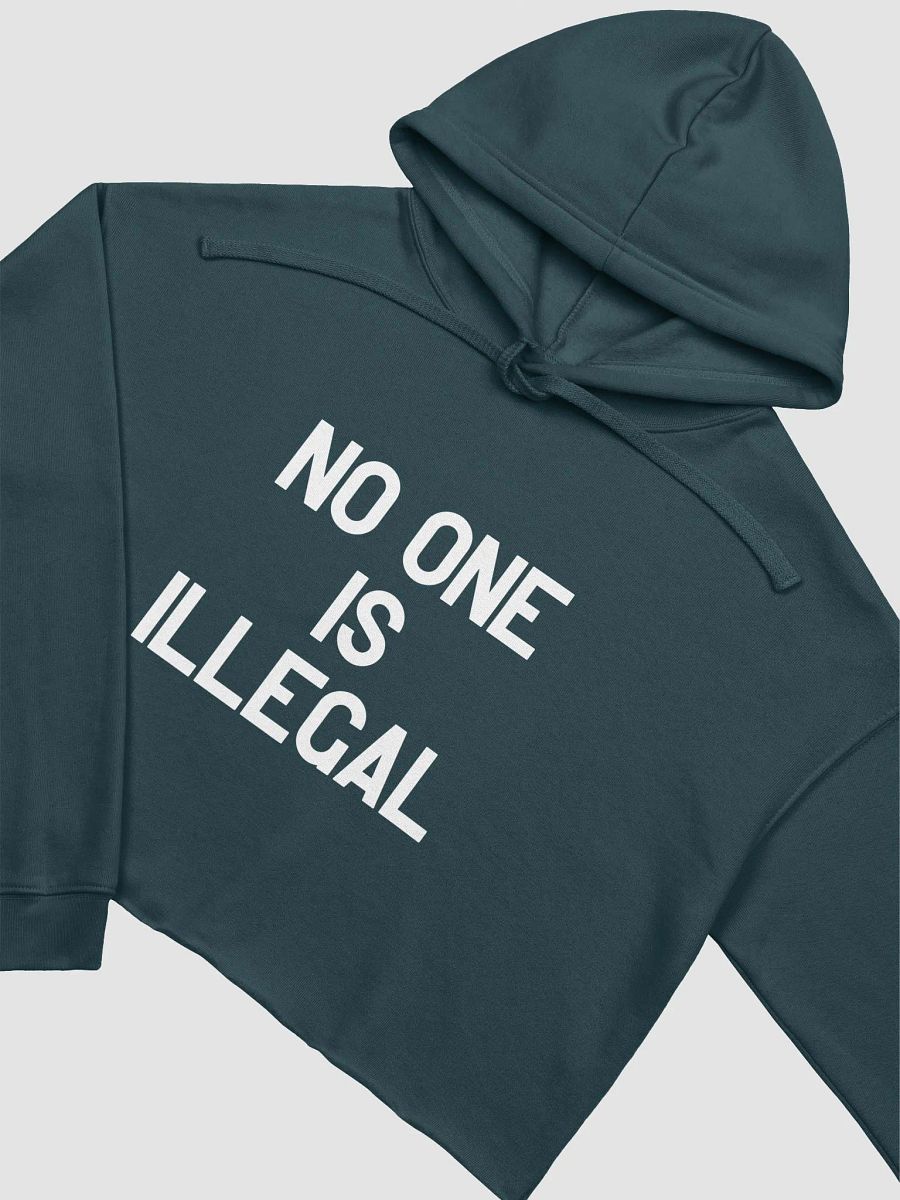 Pris-No One Is Illegal Bella+Canvas Fleece Crop Hoodie product image (17)
