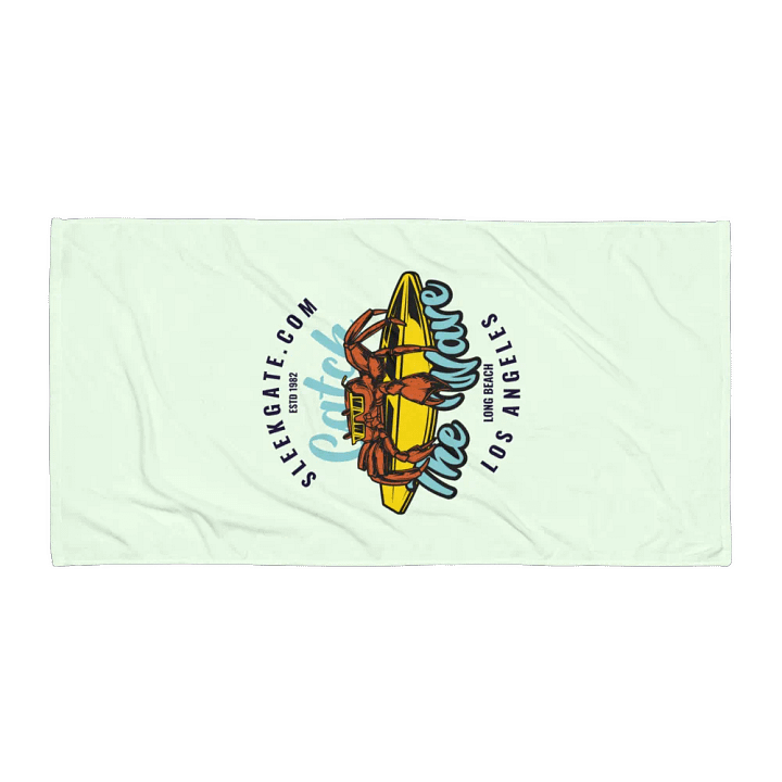 Retro Crab Surfer Sublimated Towel product image (1)