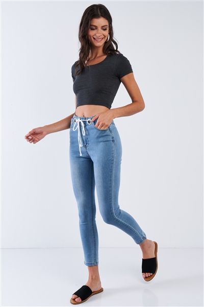 Front tie jeans product image (3)