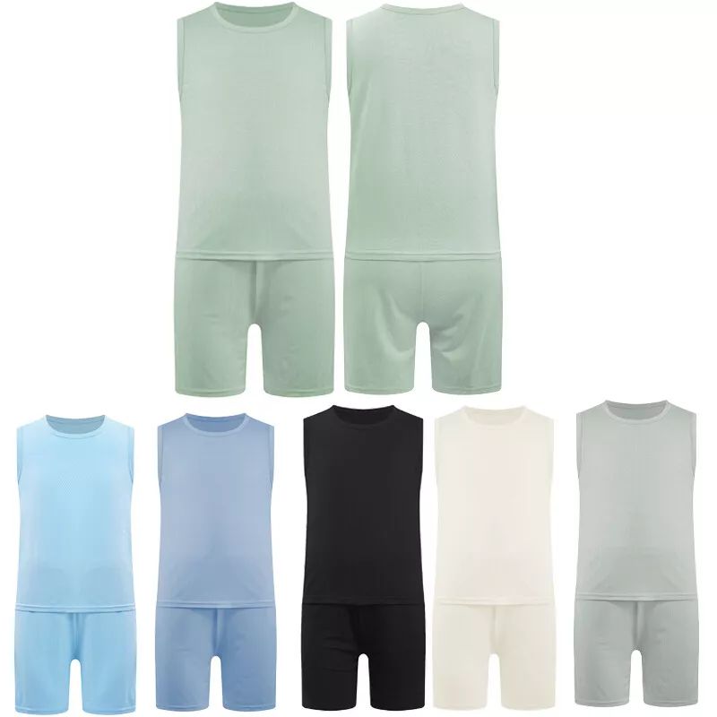 Kids Boys Set Sleeveless Suit Loungewear Outfit Tracksuit Costume Sports Gym product image (2)