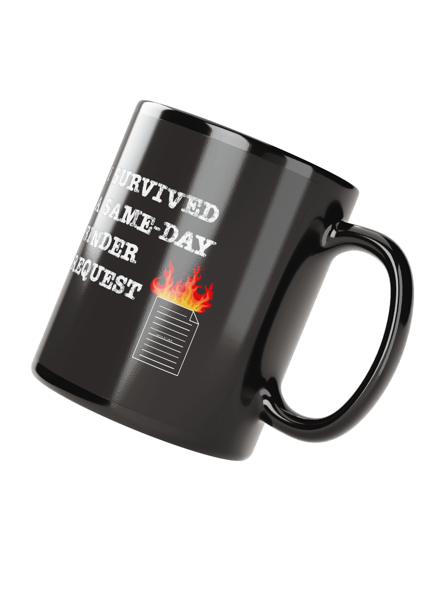 Survivor's Flame Black Glossy Mug product image (3)