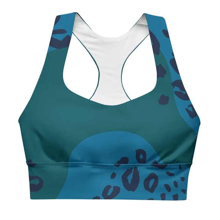 Blue Splotch All-Over Sports Bra product image (1)