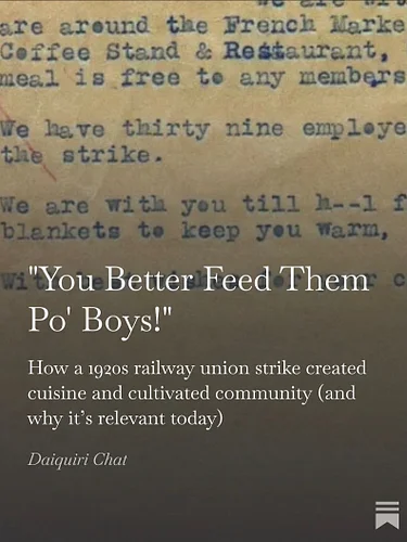 “You better feed them po’ boys!” On #substack