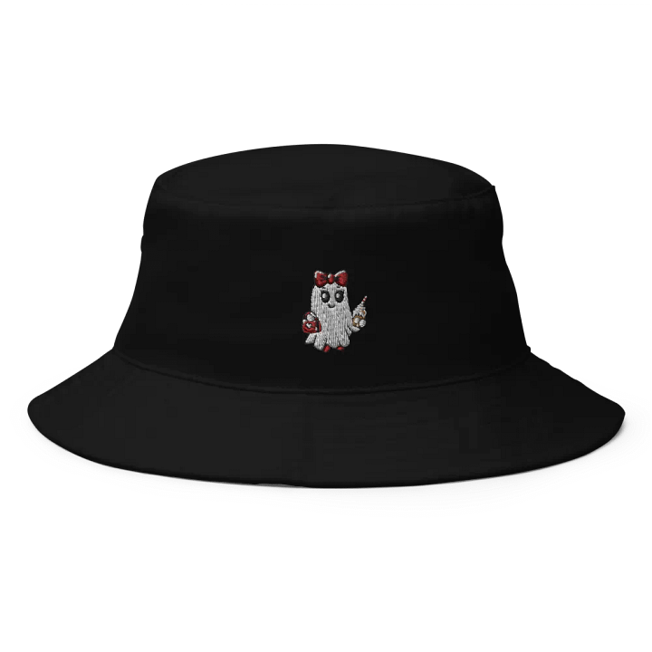 Stylish Ghost Embroidered Cotton Bucket Hat product image (1)