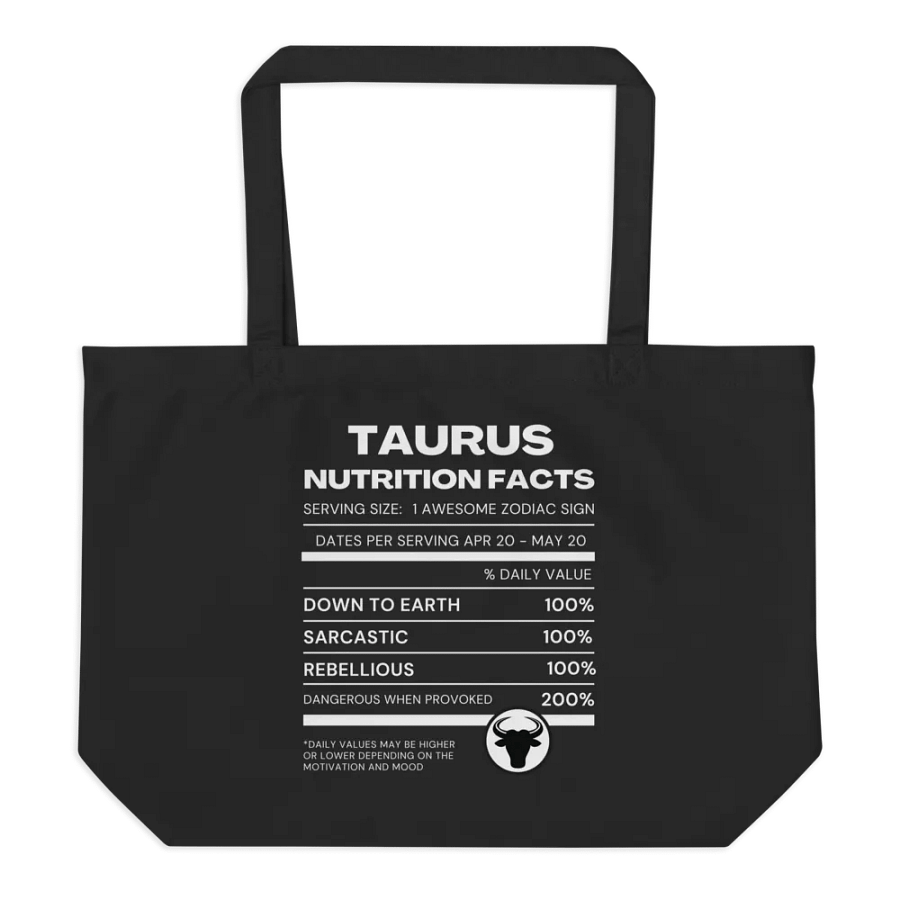 Taurus Nutrition Facts Tote product image (1)