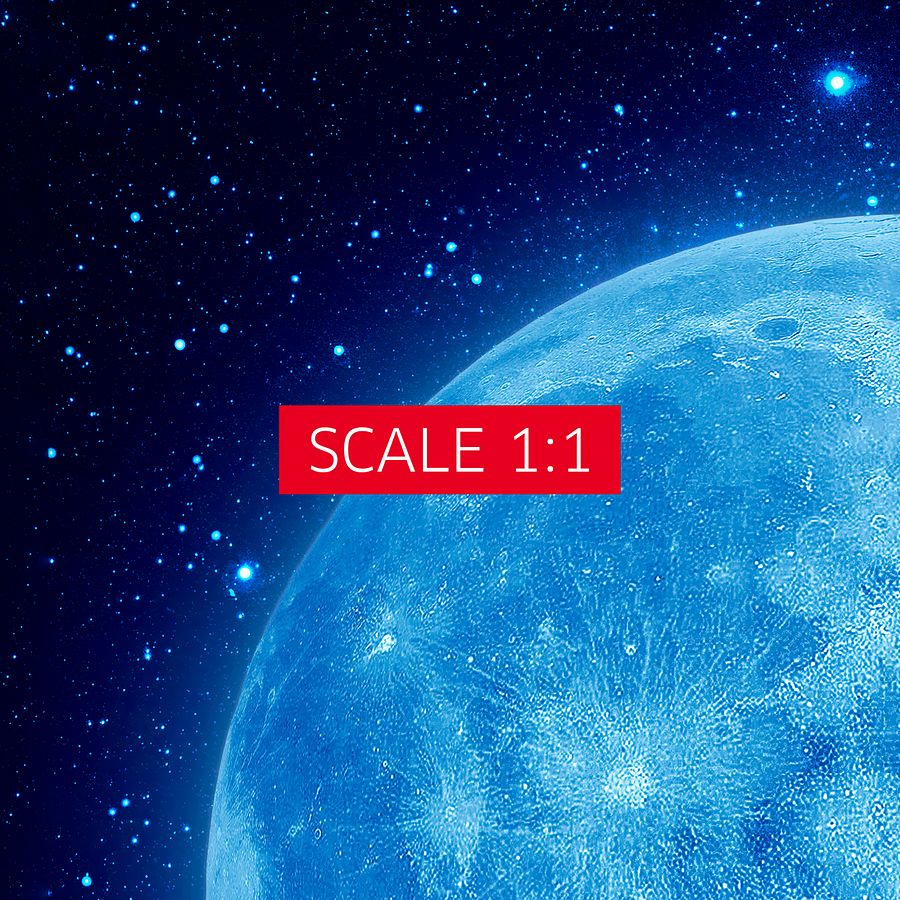 Full Moon, Blue Moon (Hi-Res poster) — space poster, Moon poster, space art, Moon photo product image (4)
