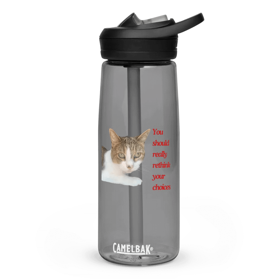 Reconsider Cat Message Water Bottle product image (1)