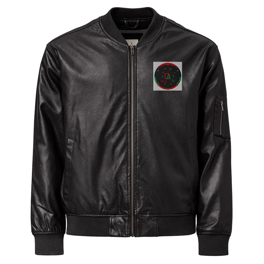 Da Culture' Experience Love Threadfast Apparel Faux Leather Bomber Jacket By Chilly Palmer product image (1)