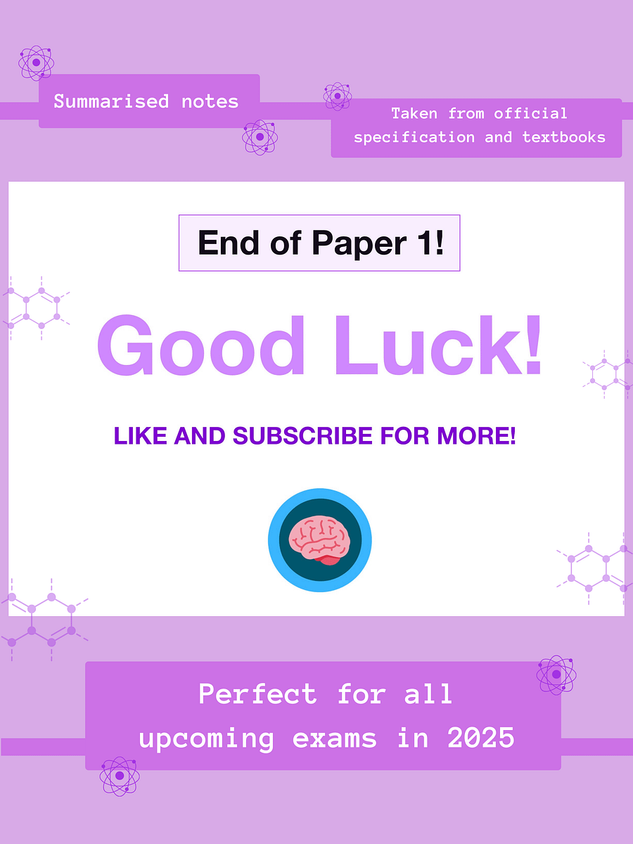 AQA GCSE Chemistry Paper 1 Revision Notes (35 Pages) | Revision Made Easy product image (6)