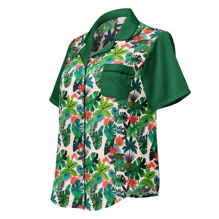 Green Tropical Women's Pajama Top product image (3)