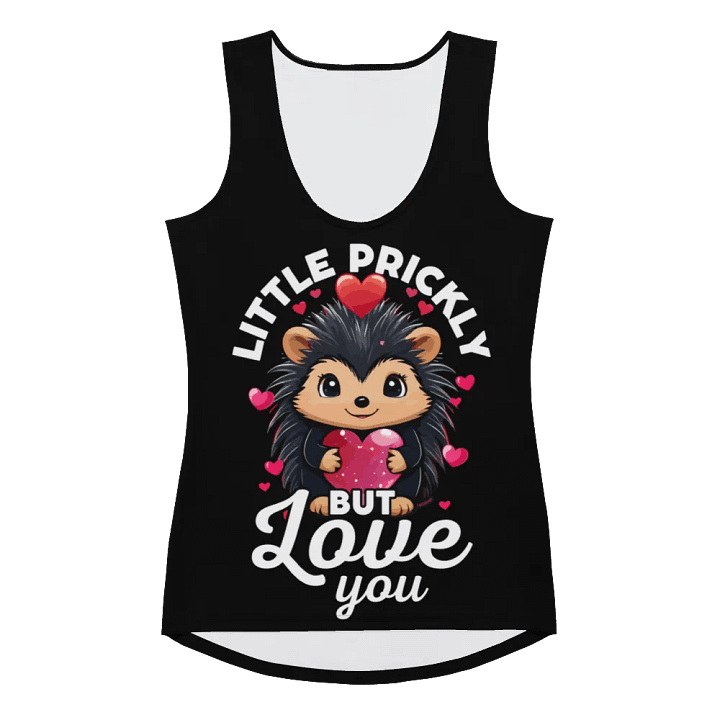 A little prickly but I love you - Cute hedgehog - Tank Top Black product image (2)